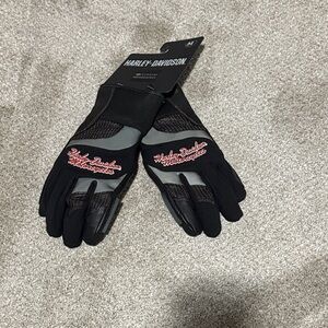 Harley-Davidson Black and Gray Riding Gloves